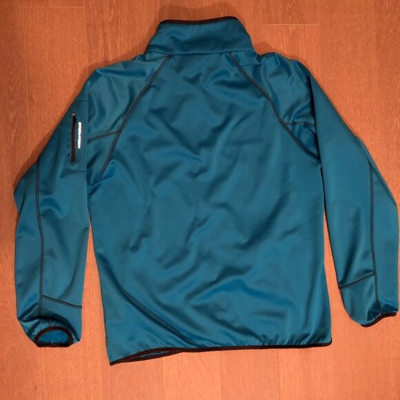 Stormtech Casual Full Zip Hi Collar Fleece Lined Jacket Turquoise + Black Sz L - Picture 9 of 9